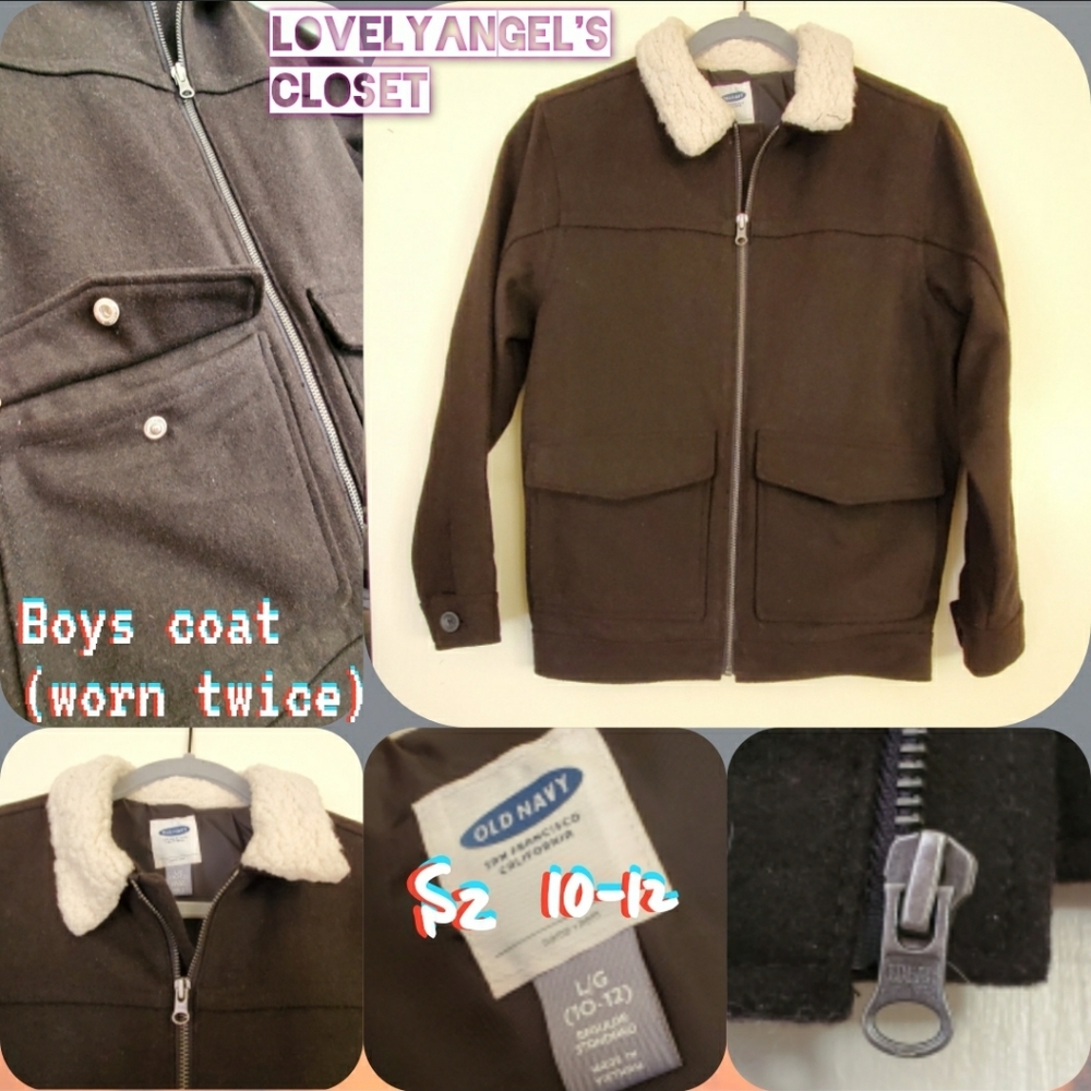 Boys Wool Old Navy Jacket sz 10-12 (used twice)